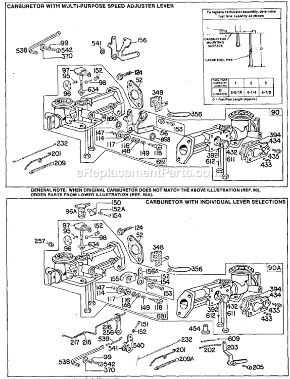 Page D Diagram and Parts List for 60200  Briggs and Stratton Engine